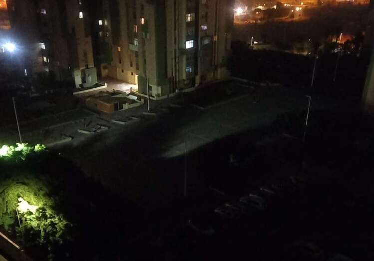 Imagen de anoche del sector de Lomo de las Brujas sin iluminación callejera/TA.